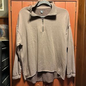 AERIE raw cut hem sweatshirt